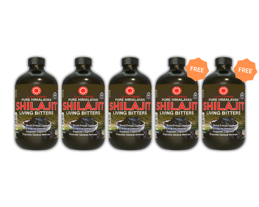 Buy 3 Bottles + Get 2 FREE Shilajit Bitters Bundle